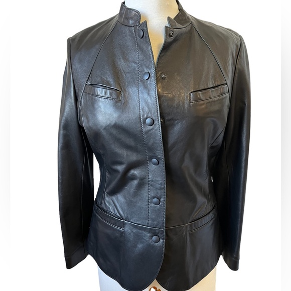 Danier Jackets & Blazers - Danier Classic Black Genuine Leather Jacket SIZE M